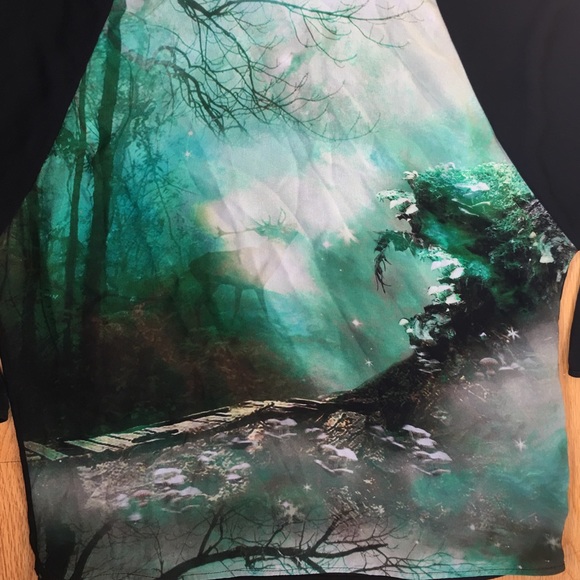 Ted Baker silk graphic short sleeve top - Picture 4 of 8